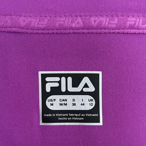 FILA Purple Midweight Training Pullover Hoodie Size M - Picture 3 of 13